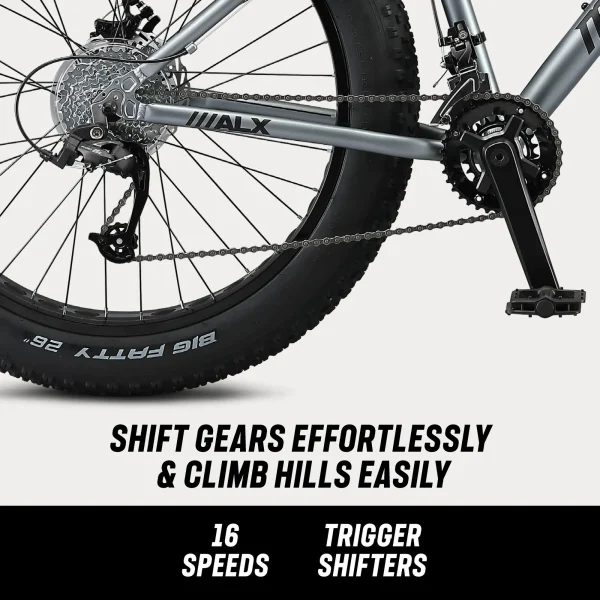 Mongoose 26" unisex fat tire mountain bike - Image 3